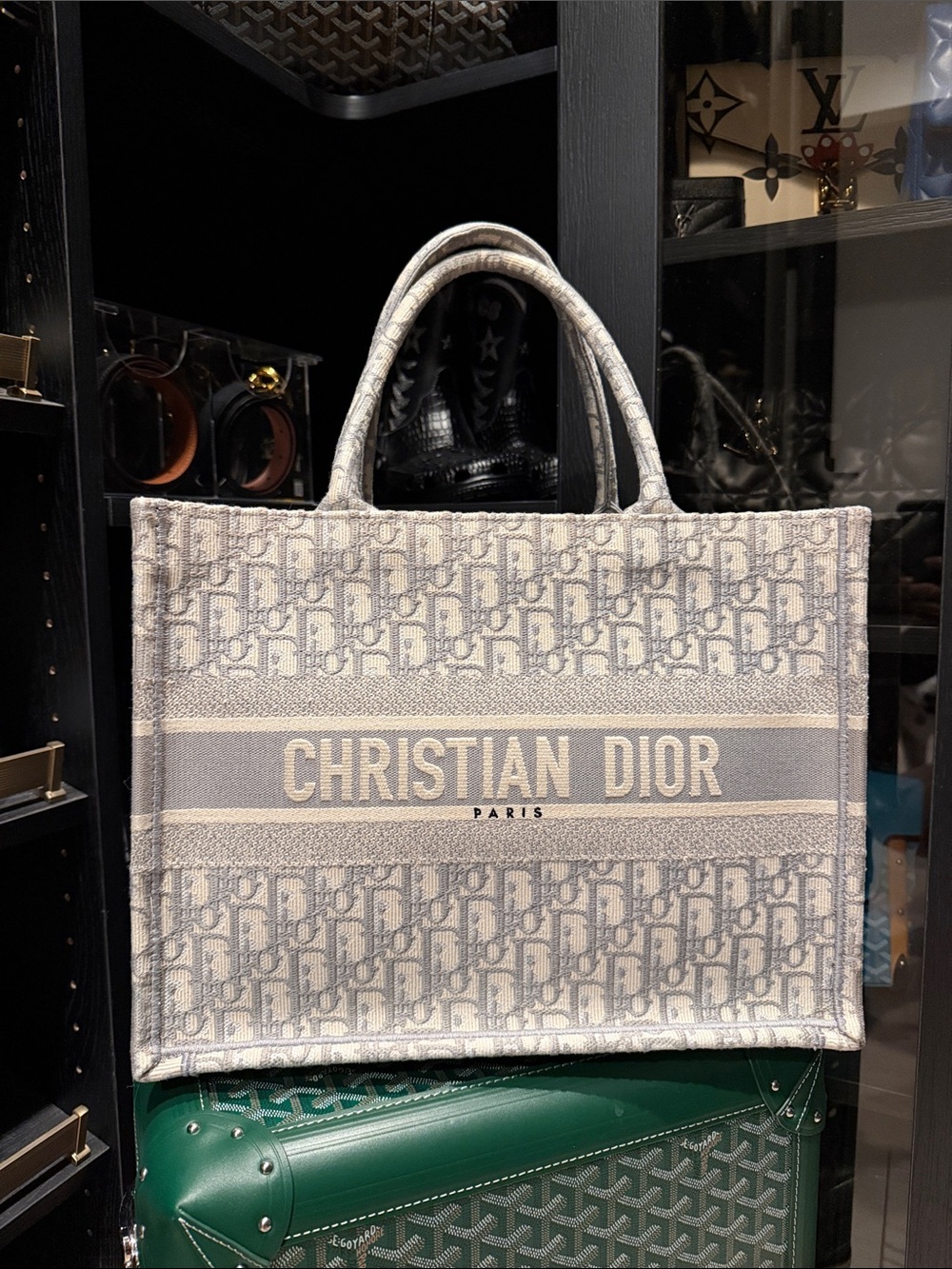 Christian Dior Light Gray Book Tote